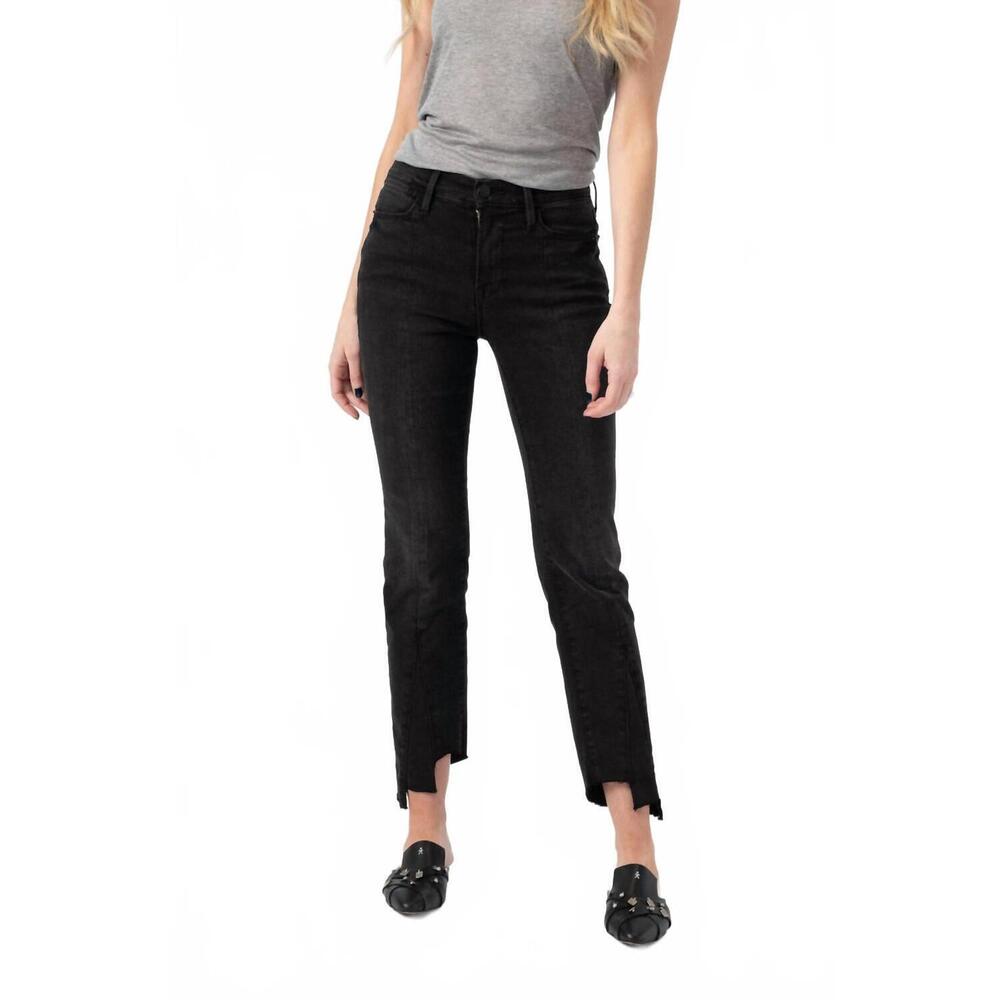 NEW FRAME le high straight front triangle gusset jeans in bombay